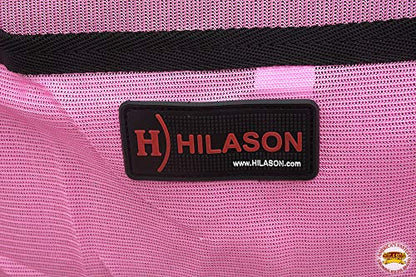 HILASON 66 in Horse Fly Sheet Pink W/Black Piping UV Protect - color: Pink W/ Black Piping, size: 66 In