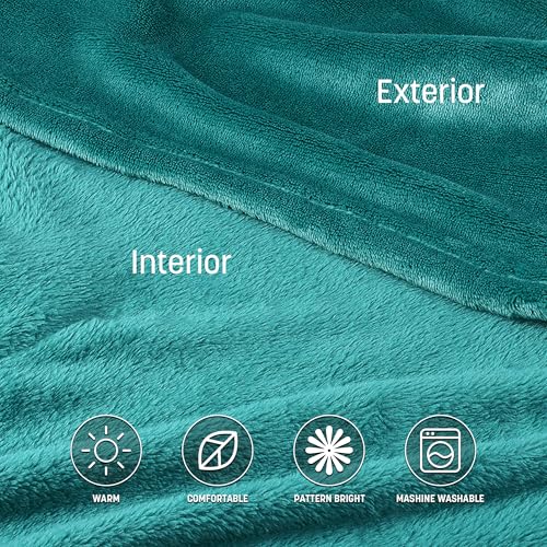 Catalonia Wearable Blanket with Sleeves & Foot Pocket for Adults - color: Green, size: Fleece