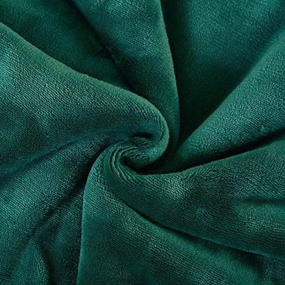 SOCHOW Sherpa Fleece Throw Blanket, Green, 60x80 inches - color: Green, size: 60"×80"