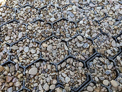 Vodaland Permeable Pavers - HexPave Grass & Gravel Permeable Paver System - 100% Recycled PPE Plastic Pavers, Handles 27,000 lbs, 1" Depth, 1450 s.f / 488 Units - size: 1450 Sq Ft