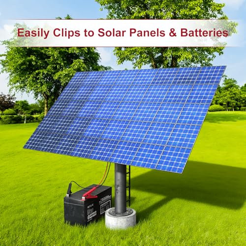 Electric Fence Lead Wire with Alligator Clip – Connection Cable for Fencing Systems Compatible with Solar Electric Fence Charger, Energizer - style: JZ2