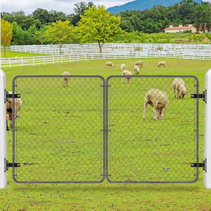 Insaga Gate Hinges Heavy Duty Carbon Steel Chain Link Fence Parts Electroplated Finish, Removable Bolts for Wall Mount, Fits 1-5/8'' Outer Diameter Pipes/Posts for Farm, Fence Gate (4Pack, Black) - size: 1-5/8''