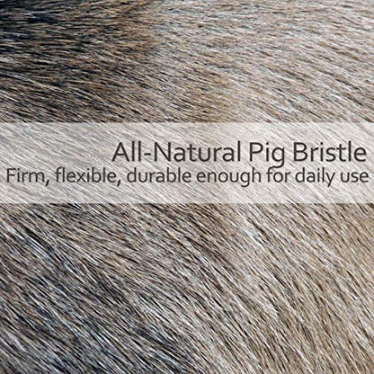 Redecker Natural Pig Bristle Clothes Brush with Pearwood Handle, 5-1/4-Inches