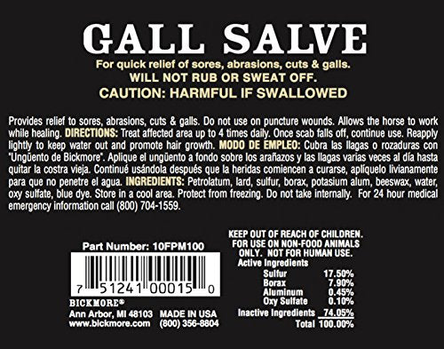 Bickmore Gall Salve Wound Cream for Horses 5 oz - size: 5 oz