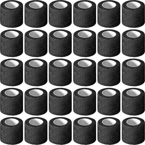 Treela 36 Pcs Self Adherent Bandage 2" X 5 Yard Wrap Breathable - color: Black, size: 2" X 5 Yard