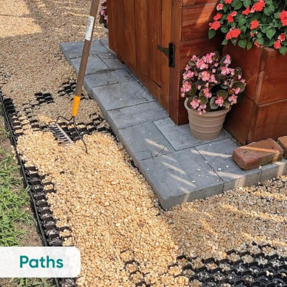 Vodaland Permeable HexPave System - Grass & Gravel Pavers - 100% Recycled PPE Plastic, Handles 27,000 lbs, 1" Depth, 65 s.f / 22 Units - size: 65 Sq Ft