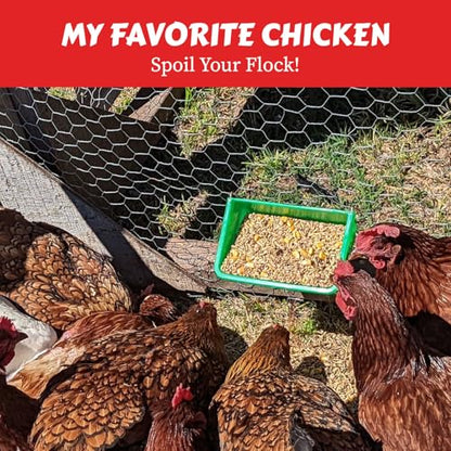 My Favorite Chicken 27oz Chicken Cage Cup – Hanging Chicken Waterer & Feeder for Chick, Duck, Quail, Parakeet – Versatile Poultry Feeder & Bird Cage Water Cups, Green - color: Green