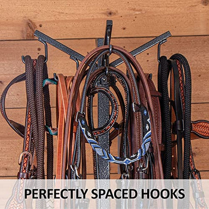 EASY-UP Pro Series Free Standing Bridle Rack | Perfect for Busy Stables | Holds 16+ Bridles | Portable & Easy Assembly | Space-Saving Design | 7-Year Warranty