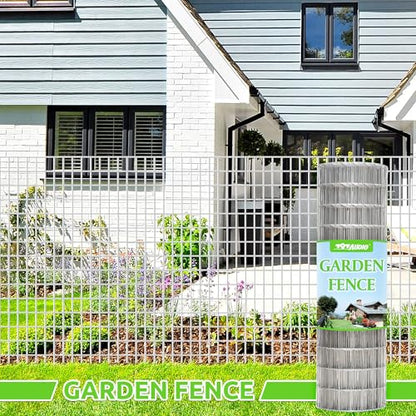 Metal Garden Fence, Hot Dip Galvanized After Welding, 2"x3" 16 Gauge, 60inch H x 100ft L Welded Wire Fencing,2/3/4/5/6ft Tallx50/100 ft Long Hardware Cloth for Yard,Farm,Chicken,Dog,Vegetable Protect - color: Galvanized, size: 2"x3" 60inx100ft