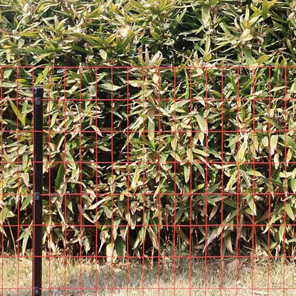 Red PVC Coated Welded Wire Fence 48" x 50' Roll, 2"x4" Mesh, 14 Gauge - color: Red, size: 2''x4'' 14GA 48''x50'