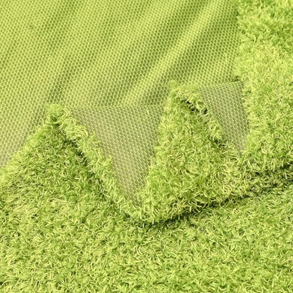 Surf turtle Grass Green Curly Teddy Fleece Faux Fur Fabric 36" x 59" - color: Grass Green, size: 36 x 59 inches