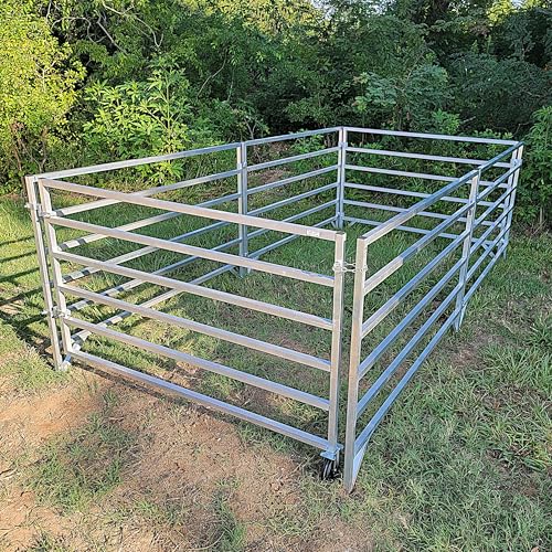 Aluminum 5 FT X 10 FT 6 Rail 40" Tall Sheep & Goat STALL KIT Panel Pen Corral