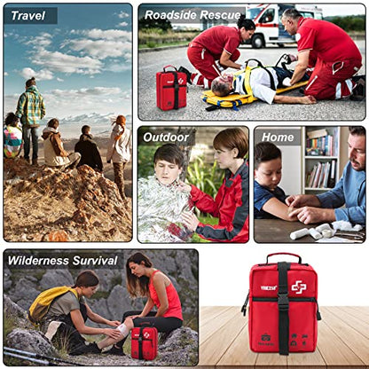 VRIEXSD 400 Piece Large First Aid Kit for Home, Car, Travel, Camping,Sports