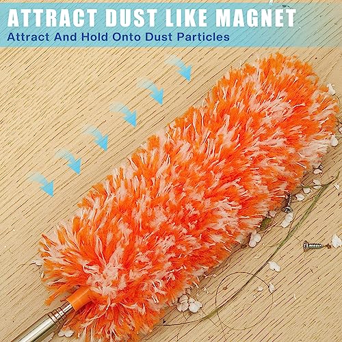 Tanlade 12 Pcs Microfiber Feather Dusters for Cleaning, Bright Color - color: Bright Color