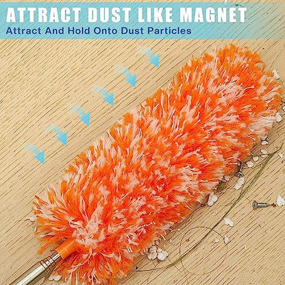 Tanlade 12 Pcs Microfiber Feather Dusters for Cleaning, Bright Color - color: Bright Color