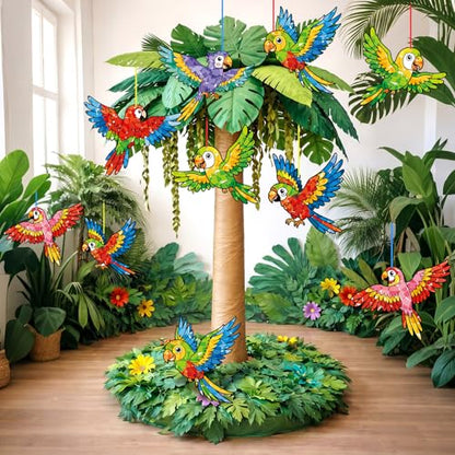AmazingSpark 30 Pcs Hummingbird VBS Crafts Birds Suncatchers Tissue Paper | Stained Glass Effect for Tropical Decor Hummingbird Design Summer Activities, Bulk Art Project Kit - style: Hummingbird