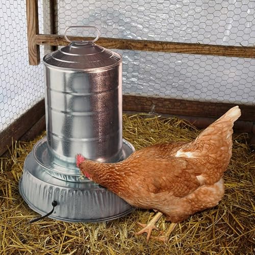 Farm Innovators 125 Watt Heated Base for Double Wall Metal Poultry Founts with 35 Degrees Fahrenheit Temperature and Below, Metallic