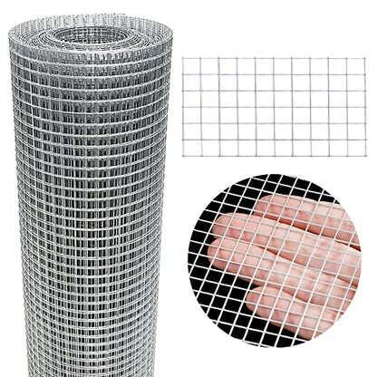 Hardware Cloth 8'' x 20' 1/4 in Galvanized Wire Mesh Roll (23 GA) Chicken Wire Fence Roll for Chicken Pen/coop Fences, Screen mesh, Rabbit/Snake Fences, Poultry enclosures, Handicraft Making, etc. - size: 8In x 20Ft