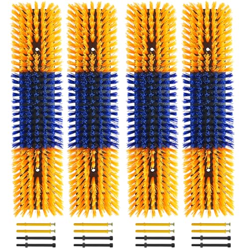 Livestock Scratch Brush With 16 Screws，Animal Back Scratching Brush for Cow,Cattle,Sheep, Horses,Pigs，Massage Grooming Tool(Yellow, 4pcs) - color: Yellow, size: 4pcs