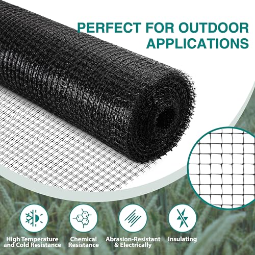 FRUITEAM 8ft×165ft Deer-Fence,Deer-Netting for Garden,Wildlife Netting,Heavy Duty Garden Fencing Roll for Plant Protection - size: 8FT×165FT