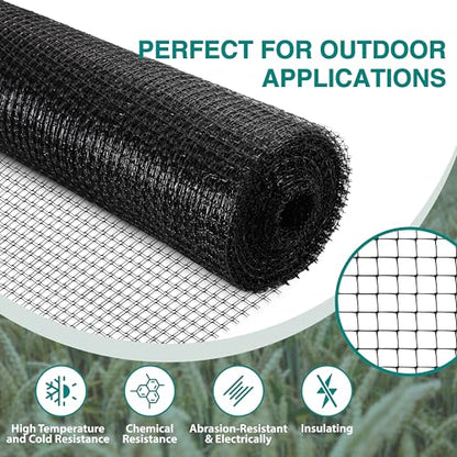FRUITEAM 8ft×165ft Deer-Fence,Deer-Netting for Garden,Wildlife Netting,Heavy Duty Garden Fencing Roll for Plant Protection - size: 8FT×165FT