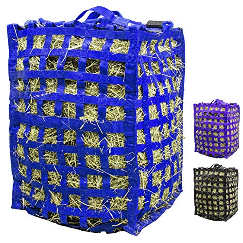 Derby Originals Natural Grazer Patented Four Sided Slow Feed Horse Hay Bag with One Year Warranty - color: Royal Blue