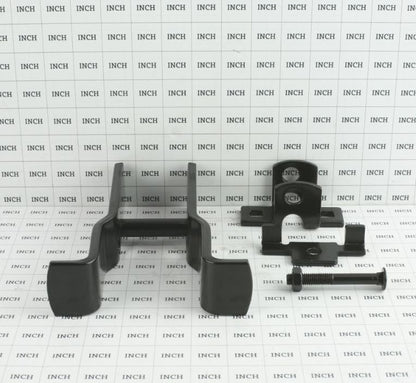 Industrial Square 2" x 2 1/2" Frame Fulcrum Strong Arm Gate Latch - Black