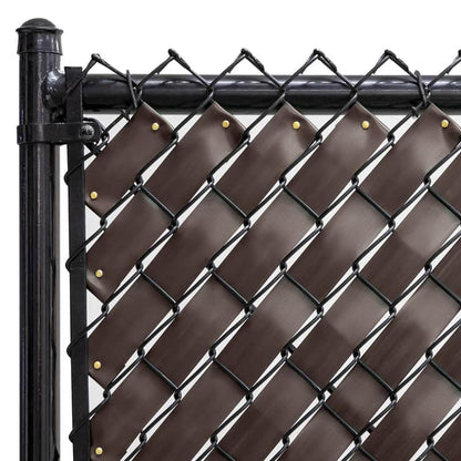Chain Link Fence Privacy Tape 250 ft (40 SqFt) (Chocolate Brown) | for Gardening, Outdoor Wall, Balcony, Patio, Yard, Injury Prevention, Safety Fence Cover for Dog, Other Pet Hedge Slats - color: Chocolate Brown