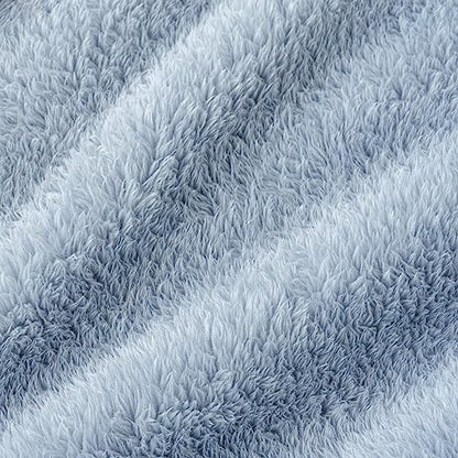 Berkshire Blanket Classic Extra-Fluffy™ Plush Blanket Twin Size, Soft Fuzzy Fluffy Long Hair Blanket for Couch Sofa Bed, Blue Mist, 60x92 Inches - color: Blue Mist, size: Twin/Twin XL