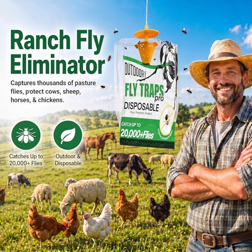 Elasound Fly Traps Outdoor 6 Pack -Water Activated Hanging Fly Traps - size: 6Pack