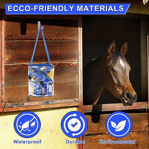 Horse Grooming Kit, 9-Piece Horse Brush Set with Tote Bag, Blue - color: Blue