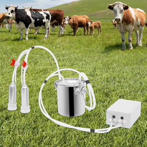 Miking Machine, 2in1 Electric Automatic Pulsation Vacuum Milker, 3/5/10/14l Portable Milker for Cows and Sheep (3 L) - size: 3 L