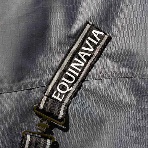 Equinavia Arktis Extended Neck Mid Weight Turnout Blanket 200g - Charcoal Gray - 78 in - color: Charcoal Gray, size: US 78 in