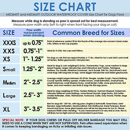 Medimitt Paw Bandages for Dogs, Cats and Pets – Stretchy Medical Booties, First Aid for Paws – Non Slip, Non Adhesive, Breathable, Disposable, Washable, Adjustable Strap,12 Pack (X-Large) - size: X-Large 12 Pack