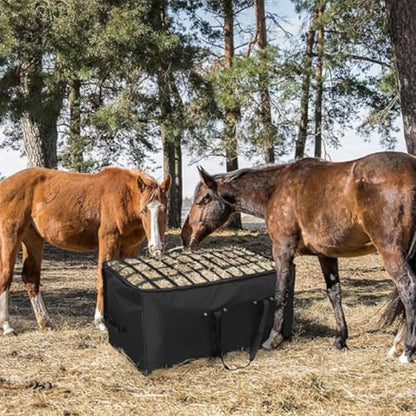 Hay Bags for Horse Heavy Duty Oxford Hay Bag Extra Large | Horse Feeding Supplies Waterproof Tote with Top Slow Feed Design for Barn Stable