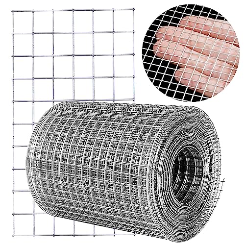 Hardware Cloth 4'' x 20' 1/4 in Galvanized Wire Mesh Roll (23 GA) Chicken Wire Fence Roll for Chicken Pen/coop Fences, Screen mesh, Rabbit/Snake Fences, Poultry enclosures, Handicraft Making, etc. - size: 4In x 20Ft