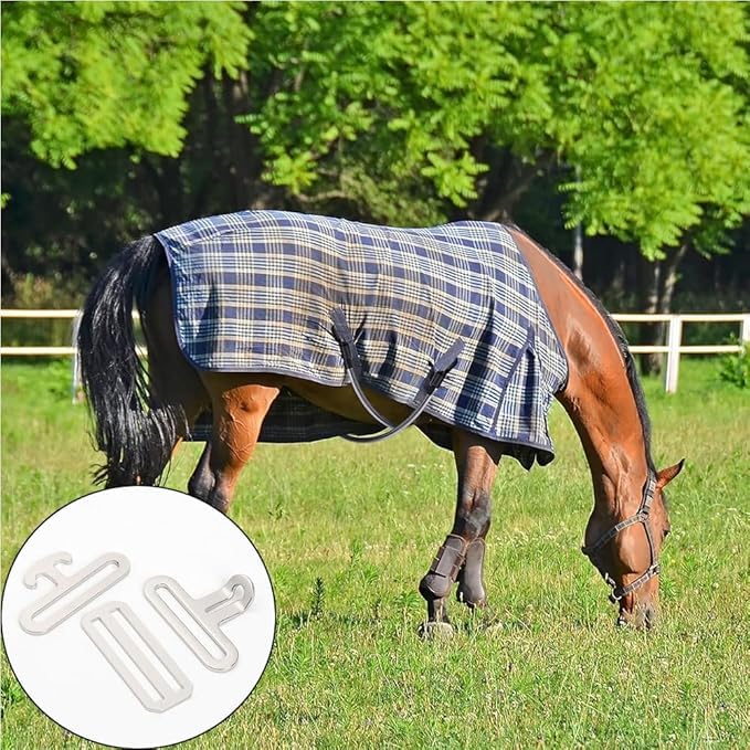 2 Inch Horse Rug Buckle Set, Adjustable Bow Tie Hardware Clip Set For Equine Stable Sheet Blanket Straps, Bow Ties - color: 3pcs
