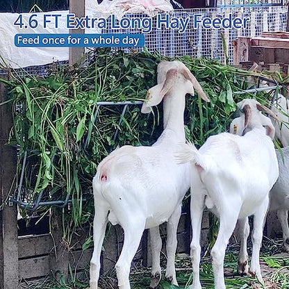 55" Long Hay Feeder Goat 30 Gallon - size: 55INCH