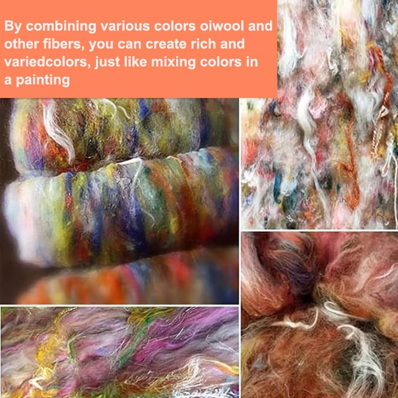 Sheep Fleece Drum Carder, Manual Wool Combing Machine, Fast Color Mixing, Combing, Spinning with Dual Drums, Wool Felt Color Mixer for Impurity Removal for DIY Craft Make Felt Animals