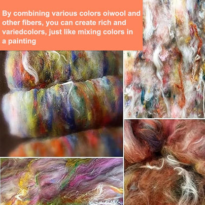 Sheep Fleece Drum Carder, Manual Wool Combing Machine, Fast Color Mixing, Combing, Spinning with Dual Drums, Wool Felt Color Mixer for Impurity Removal for DIY Craft Make Felt Animals