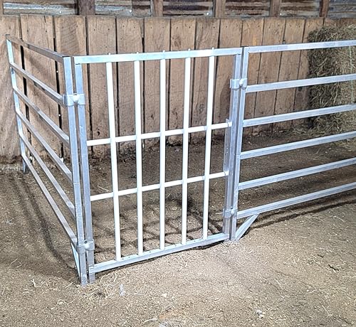 Aluminum 30-Inch-Long by 40-Inch-Tall Sheep & Goat Lamb & Kid Creep Feeding Panel Feeder Feed