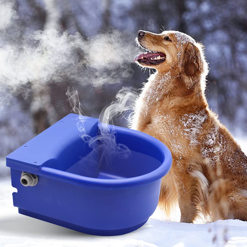 Automatic Heated Dog Water Bowl 1.3gal 100W Outdoor for Livestock