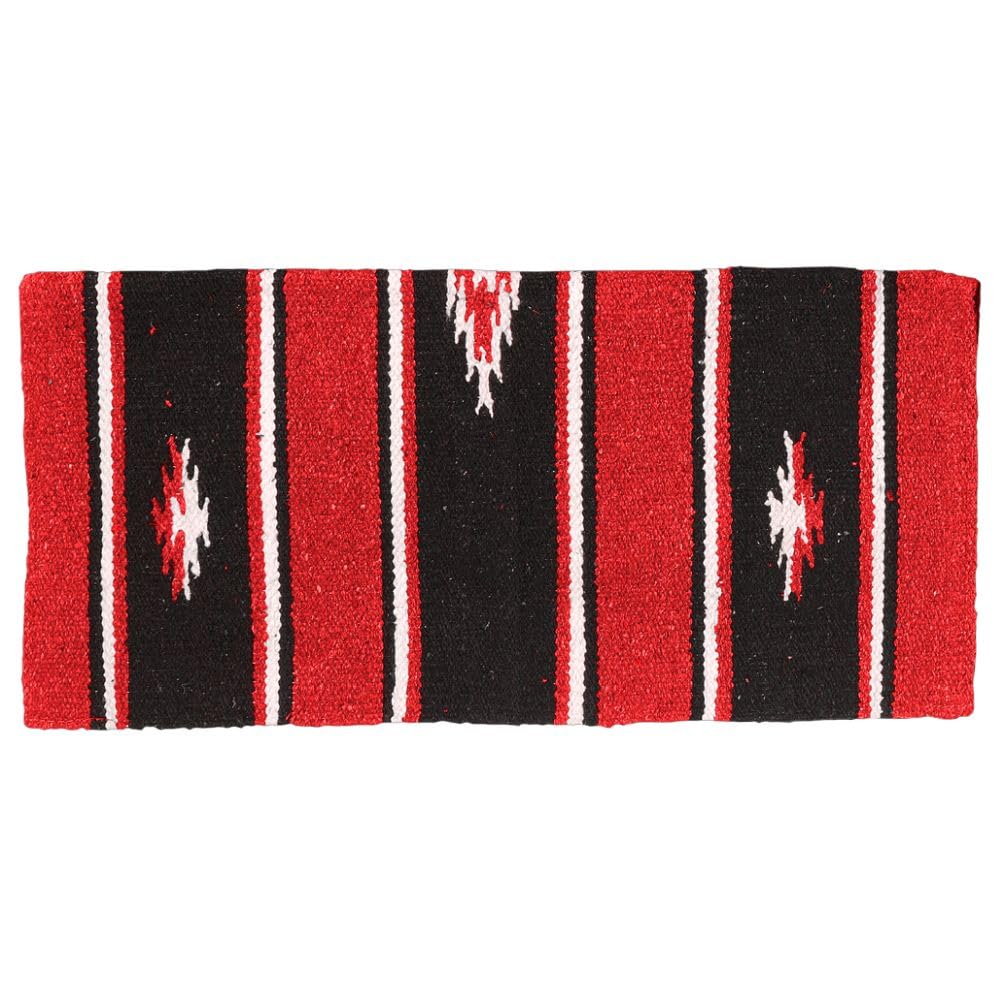 Tough 1 Tough-1 55% Wool Sierra Saddle Blanket 24"X24" - color: Burgundy/Black/Cream