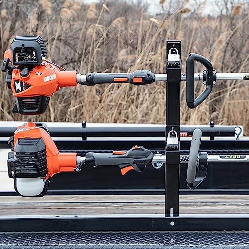 Buyers Products LT19 2-Position Trimmer Rack for Open & Closed Landscape Trailers, Holds 2 Weed-Eaters, Made in The USA, Lawn Care Equipment, Heavy Duty Storage Solution for Work Vehicles - style: 2-Position