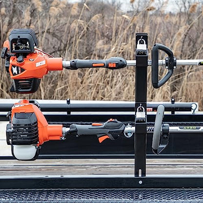 Buyers Products LT19 2-Position Trimmer Rack for Open & Closed Landscape Trailers, Holds 2 Weed-Eaters, Made in The USA, Lawn Care Equipment, Heavy Duty Storage Solution for Work Vehicles - style: 2-Position