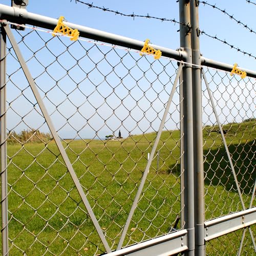 25 Pcs Yellow Tube Electric Fence Insulators Extender with U-Bolt - color: Yellow, size: 25 Pack