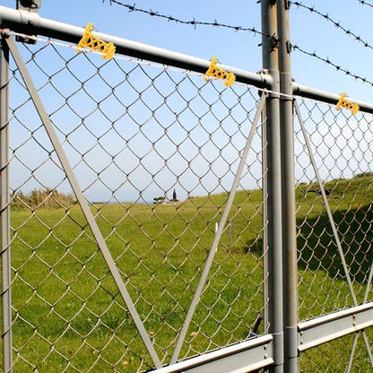 25 Pcs Yellow Tube Electric Fence Insulators Extender with U-Bolt - color: Yellow, size: 25 Pack