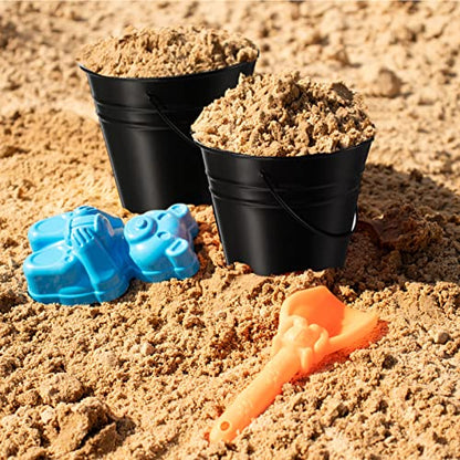 Sadnyy 12 Pack 4.5 X 5 inch Black Metal Buckets - color: Black, size: 4.5 x 5 in