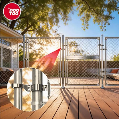 Stainless Steel 2-3/8" x 1-7/8" Chain Link Gate Latch （Fit 2-3/8" Gate Frame）, Heavy Duty Chain Link Fence Gate Fork Latch with Hole for Padlock 1Pack - color: 2-3/8"x1-7/8"