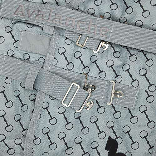 HORZE Avalanche 1200D Lightweight Turnout Blanket with Fleece Lining | Waterproof Horse Rain Sheet - Silver Blue - 72 in